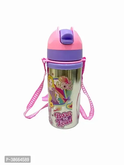 Cartoon Printed Stainless Steel Sipper Water Bottle For Kids-thumb0