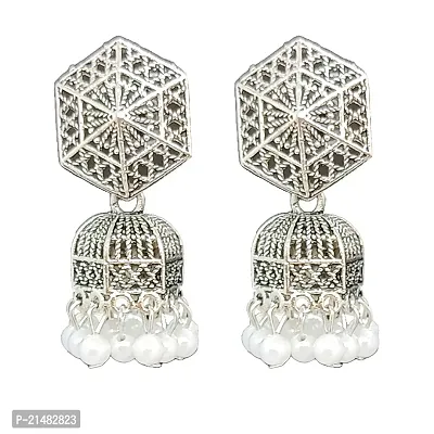 Oxidised Small Jhumki Women Jewellery Earrings for girls-thumb0