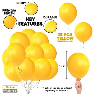 GROOVY DUDZ Haldi Ceremony Decoration,Haldi Ceremony Decoration Kit,1 Set Haldi Foil Balloon And 25 Yellow Balloon Combo Bachelorette Bridal Shower Party (Pack of 26)-thumb3