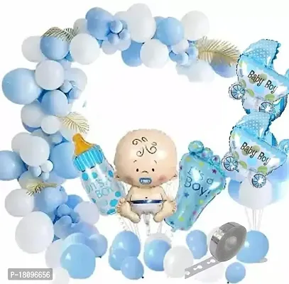 GROOVYWINGS Welcome Baby Decoration/ Naming Ceremony Decoration Kit Baby Shower Decorations Set -36PCS Baby Shower Balloons , And Chrome Balloons , With Baby Foil Pregnancy Photoshoot