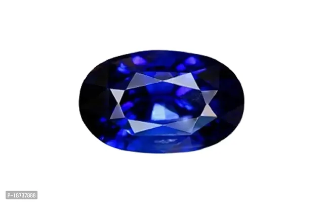 CruzStone 5.00 Ratti Blue Sapphire Stone Original Certified AAA+ Quality Neelmani Loose Stone for Ring Pendant and All Jewelry Purpose-thumb0