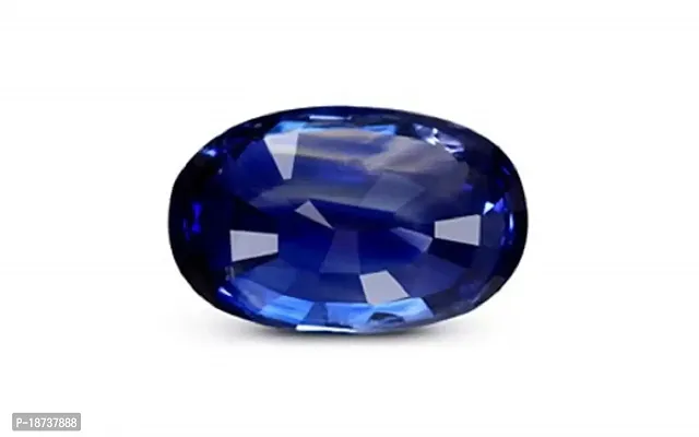 CruzStone 5.00 Ratti Blue Sapphire Stone Original Certified AAA+ Quality Neelmani Loose Stone for Ring Pendant and All Jewelry Purpose-thumb2