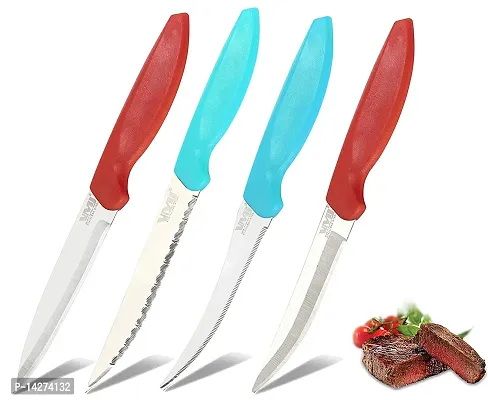 Kitchen Knife Set of 4 Packs Pointed Knife;Steak Knife; Utility Knife  Tomato Knife for Cutting, Peeling, Slicing, Mincing, Dicing, Chopping  More-thumb0