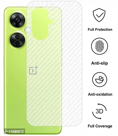 eZell OnePlus NORD CE 3 LITE 5G Back Screen Protector(Transparent), 3D Back Skin Carbon Fiber Ultra-Thin Protective Film (2 Packs) Transparent Back Cover with Wet and Dry Wipes-thumb2