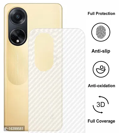 eZell Oppo F23 5G Back Screen Protector(Transparent), 3D Back Skin Carbon Fiber Ultra-Thin Protective Film (2 Packs) Transparent Back Cover with Wet and Dry Wipes-thumb3