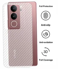 eZell VIVO V29 5G Back Screen Protector(Transparent),3D Back Skin Carbon Fiber Ultra-Thin Protective Film (2 Packs) Transparent Back Cover with Wet and Dry Wipes-thumb2