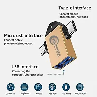 BS POWER 2-in-1 OTG Adapter USB 3.0 to Type C  Micro USB Connector Aluminium Alloy Body on The Go Converter-thumb3