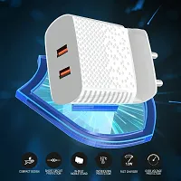 BS Power Charger Dual USB Adapter 3.4A Wall Charger with Inbuilt Mobile Stand | Mobile Charger | Fast Charger | Android USB Charger with 1 Meter Type C USB Charging Data Cable-thumb1