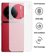 eZell Vivo X90 Pro Plus 5G Back Screen Protector(Transparent), 3D Back Skin Carbon Fiber Ultra-Thin Protective Film (2 Packs) Transparent Back Cover with Wet and Dry Wipes-thumb1