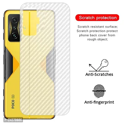 eZell POCO F4 GT Back Screen Protector By Ctel, 3D Back Skin Carbon Fiber Ultra-Thin Protective Film (2 Packs) Transparent Back Cover For POCO F4 GT-thumb3