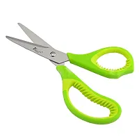 HANGITS Multi-Purpose Scissors Combo 2 Packs 7 inches Bend  5.5 Inches Straight Micro Tips with Soft Gripper Handle for Students, Home, Kitchen  Office-thumb1
