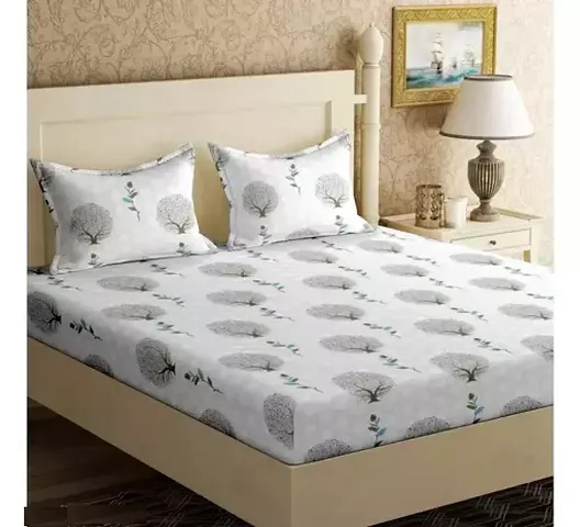 WCX bedsheet for Double Bed (90 x 100 inch / 17 x 27 inch), bedsheet for Double Bed Cotton JC-96