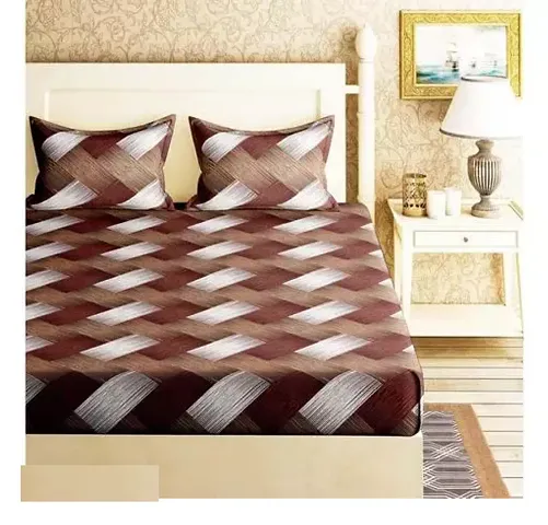 WCX bedsheet for Double Bed (90 x 100 inch / 17 x 27 inch), bedsheet for Double Bed Cotton JC-93
