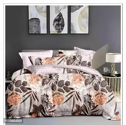 Stylish Cotton Double Bedsheet with 2 Pillow cover