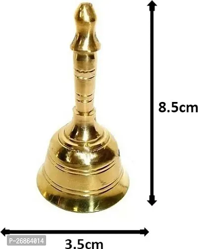 Brass Pooja Bell (5 Inch Round, Gold)