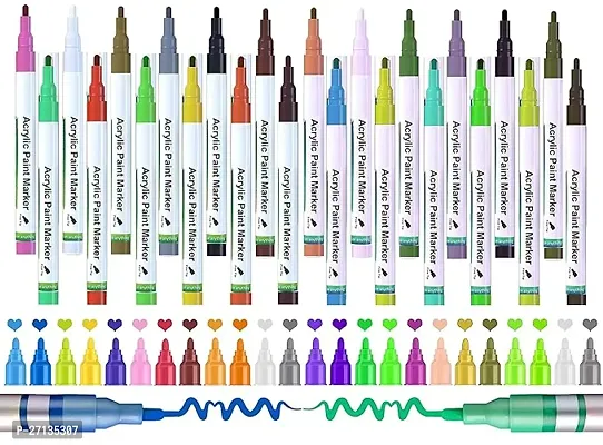 Premium Acrylic Paint Pens Marker Set Of 24 Colors