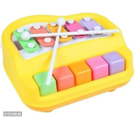 Musical Xylophone And Mini Piano For Kids - Educational Musical Instruments Toy Set For Babies, Non-Battery- Assorted Color (Small)