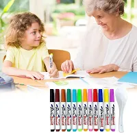 Magic Water Color Pen Set Water Floating Pens, Whiteboard Marker Pen Pack of 12-thumb1