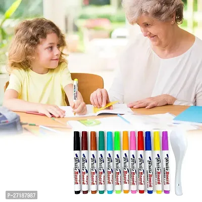 Magic Water Color Pen Set Water Floating Pens, Whiteboard Marker Pen Pack of 12-thumb2