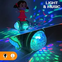 Fashion Girl Musical Dancing Girl 360 Degree Rotating With 5D Light  Sound Activity Kids Play Center Toy With Bump And Go Functions-thumb1