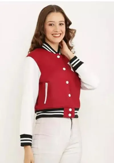 Stylish Red Fleece Jackets For Women