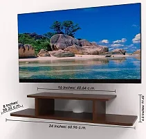 Entertainment Unit Set Top Box Stand Wall Mounted Shelf Racks Wooden TV cabinets for Home Living Room Floating Shelves for Living Room, Bedroom- Ideal Upto 32 LED TV(Brown)-thumb3