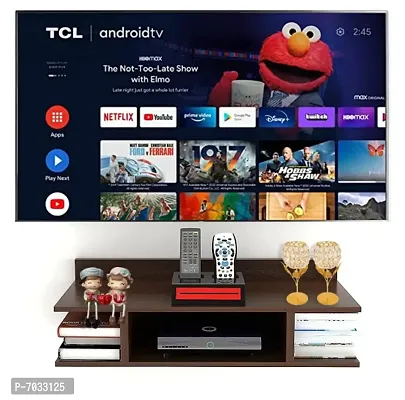TV Cabinet Wall Shelves | Smart LED TV Unit Wooden Set Top Box Stand | TV Stand Wall Shelf | Furniture - Ideal Upto 32 LED TV-thumb4