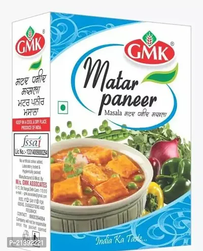 GMK 100% Natural Organic Easy To Cook Microwavable Instant Mix Ready To Cook Delicious Mater Paneer Masala Daily Use For Kitchen Make Your Food More Testy ( Pack Of 1 (50g)