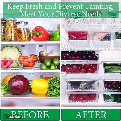 Premium Fridge Storage Boxes 6 Pcs for Fruits / Veggies / Meat / and Fish BPA-Free-thumb5