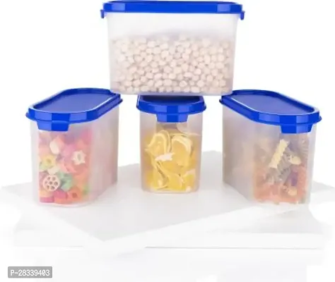 Useful Plastic Modular Air Tight Containers Storage Jar-1000 ml, Pack Of 4-thumb0