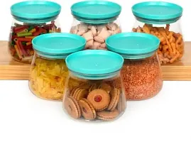 Plastic Handy  Mataka Container Storage Jar  Container 900ML Plastic Cereal Dispenser, Air Tight, Grocery Container, Fridge Container,Tea Coffee  Sugar Container, Spice Container(Blue, Pack of 10)-thumb1