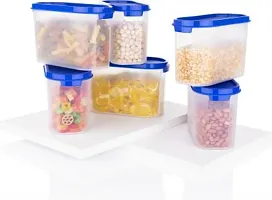Useful Plastic Modular Air Tight Containers Storage Jar-1000 ml, Pack Of 6-thumb1