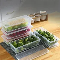 Fridge Organizer Set 6 Pcs with Removable Drain Plate Keep Produce Fresh-thumb1