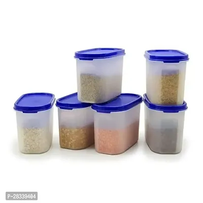 Useful Plastic Modular Air Tight Containers Storage Jar-1000 ml, Pack Of 6-thumb0