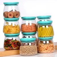 Plastic Handy  Mataka Container Storage Jar  Container 900ML Plastic Cereal Dispenser, Air Tight, Grocery Container, Fridge Container,Tea Coffee  Sugar Container, Spice Container(Blue, Pack of 10)-thumb3