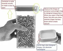 Useful Square Airtight Transparent Plastic Lock Food Storage 4-Section Containers, 1000 ml, Pack Of 6-thumb3