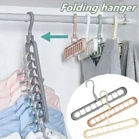 EarthEye Multi Functional Plastic Adjutable And Folding Clothes Hanger -Pack Of 4-thumb3