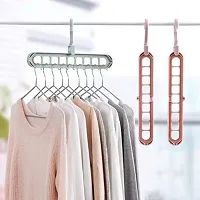 EarthEye Multi Functional Plastic Adjutable And Folding Clothes Hanger -Pack Of 4-thumb4