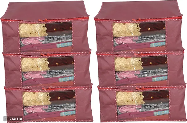 Saree cover maroon set of 6