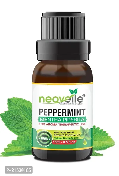 Natural Lemon Essential Oil -15Ml, Peppermint Essential Oil -15Ml With Eucalyptus Essential Oil -15Ml (45Ml-Pack Of 3)-thumb3