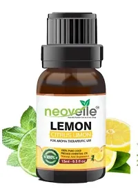 Natural Lemon Essential Oil -15Ml, Rosemary Essential Oil -15Ml With Lavender Essential Oil -15Ml (45Ml-Pack Of 3)-thumb1