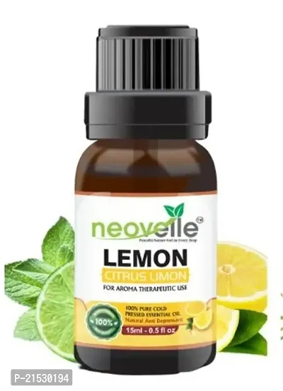 Natural Lemon Essential Oil -15Ml, Rosemary Essential Oil -15Ml With Lavender Essential Oil -15Ml (45Ml-Pack Of 3)-thumb2