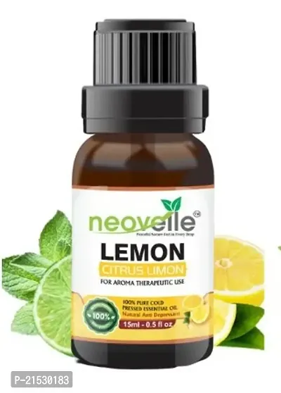 Natural Lemon Essential Oil -15Ml, Eucalyptus With Tea Tree Essential Oil -15Ml (45Ml-Pack Of 3)-thumb2