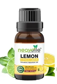 Natural Lemon Essential Oil -15Ml, Teatree Essential Oil -15Ml With Lavender Essential Oil -15Ml (45Ml-Pack Of 3)-thumb1