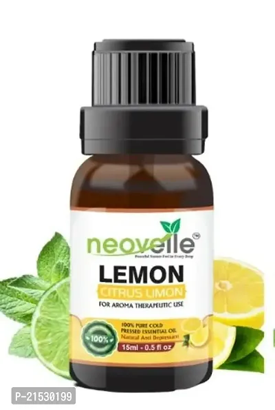 Natural Lemon Essential Oil -15Ml, Teatree Essential Oil -15Ml With Lavender Essential Oil -15Ml (45Ml-Pack Of 3)-thumb2