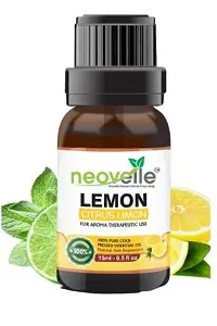 Natural Lemon Essential Oil -15Ml, Peppermint Essential Oil -15Ml With Teatree Essential Oil -15Ml (45Ml-Pack Of 3)-thumb1