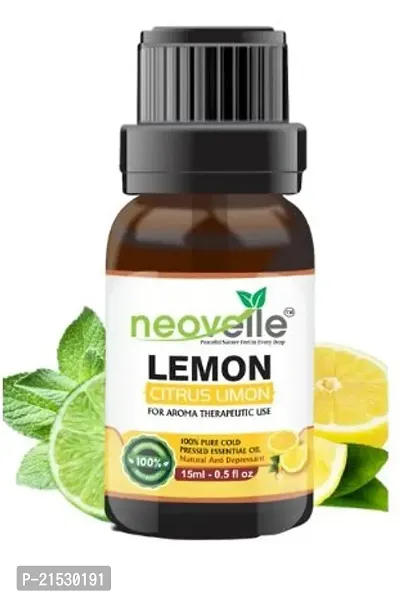 Natural Lemon Essential Oil -15Ml, Peppermint Essential Oil -15Ml With Teatree Essential Oil -15Ml (45Ml-Pack Of 3)-thumb2