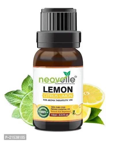 Natural Lemon Essential Oil -15Ml, Peppermint Essential Oil -15Ml With Eucalyptus Essential Oil -15Ml (45Ml-Pack Of 3)-thumb2