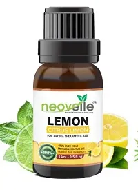 Natural Lemon Essential Oil -15Ml, Rosemary Essential Oil -15Ml With Tea Tree Essential Oil -15Ml (45Ml-Pack Of 3)-thumb1