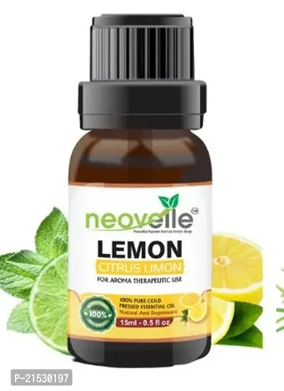 Natural Lemon Essential Oil -15Ml, Rosemary Essential Oil -15Ml With Tea Tree Essential Oil -15Ml (45Ml-Pack Of 3)-thumb2